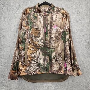 ScentLok Wild Heart Womens Realtree Camo Jacket Pink Carbon Alloy Large
